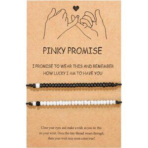 Pinky Promise Matching Bracelet for Couples Soulmate Man Distance Relationship